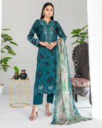 Teyana 3-Piece Embroidered Lawn by Tawakkal (D-3083)