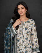 3-Piece Printed Lawn Suit by Safina (D-10a)