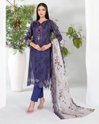 Teyana 3-Piece Embroidered Lawn by Tawakkal (D-3081)