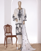Khombi Black Arrow Stitched Embroidered Suit