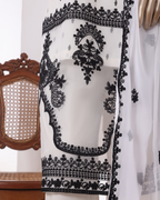 Khombi Black Arrow Stitched Embroidered Suit