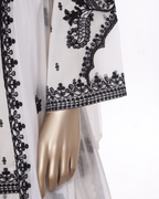 Khombi Black Arrow Stitched Embroidered Suit