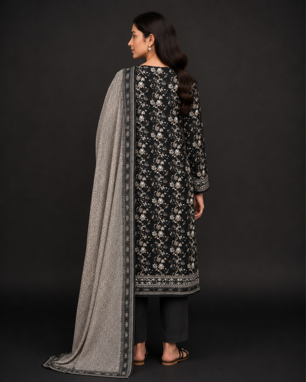 3-Piece Printed Lawn Suit by Safina (D-08B)