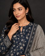 3-Piece Printed Lawn Suit by Safina (D-08A)