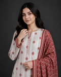 Unstitched 3 Piece Printed Lawn
