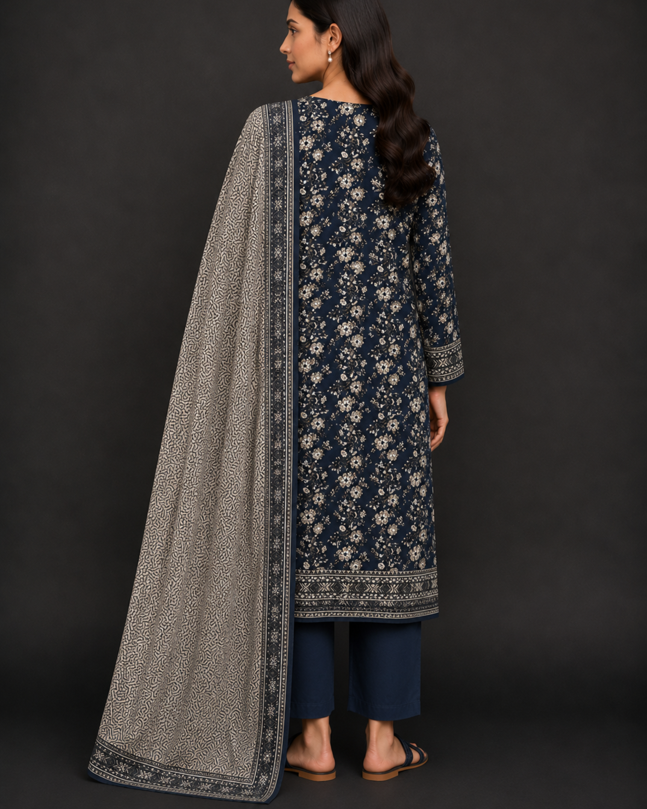 3-Piece Printed Lawn Suit by Safina (D-08A)