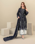 Viscose Cut Dana Embroidered Suit with Chiffon Dupatta