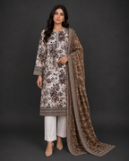 Unstitched 3 Piece Printed Lawn
