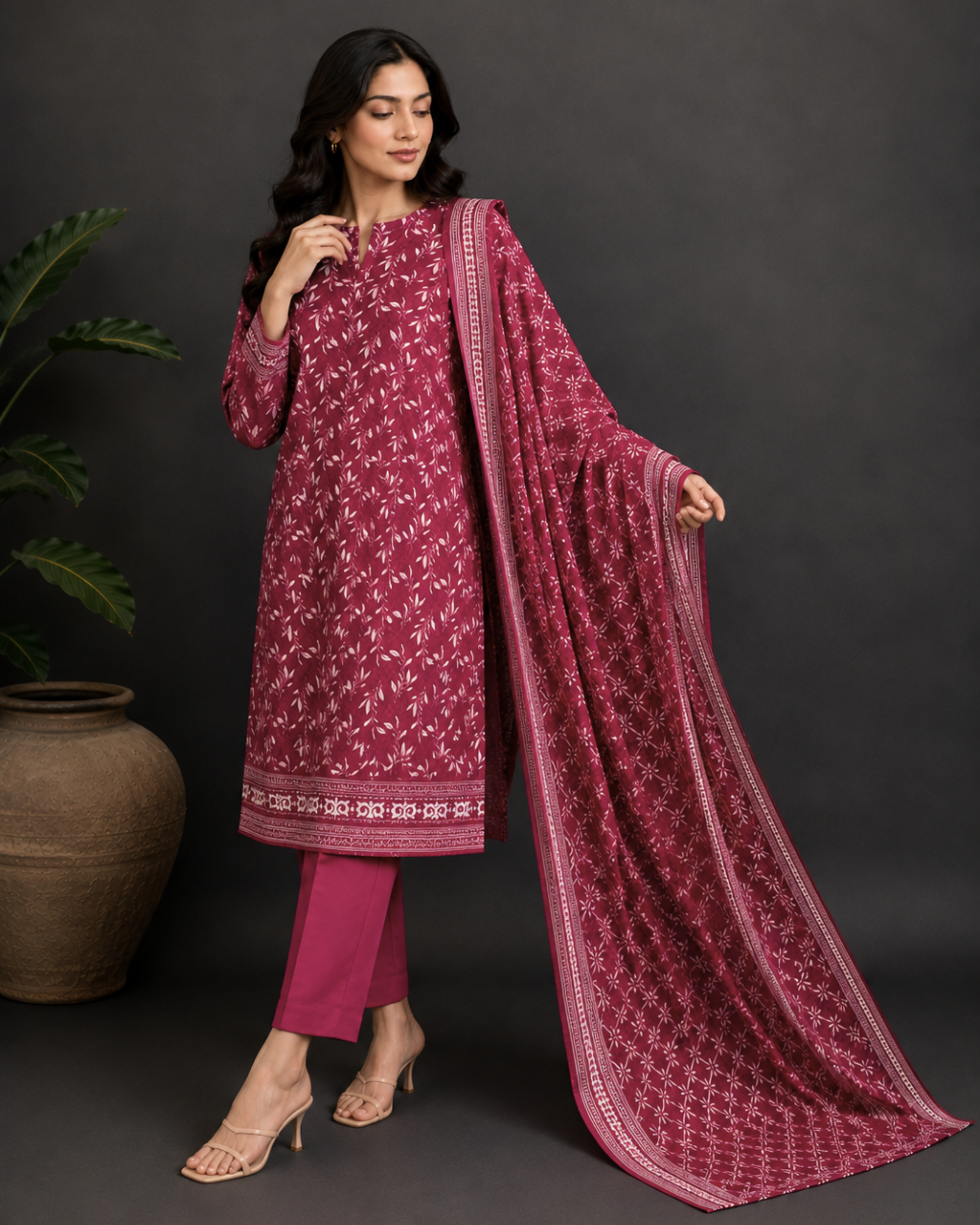 3-Piece Printed Lawn Suit by Safina (D-02a)