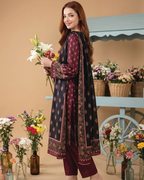 Unstitched 3 Piece Printed Lawn