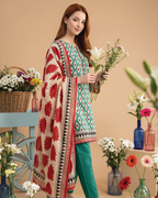 Unstitched 3 Piece Printed Lawn