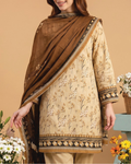 Unstitched 3 Piece Printed Lawn