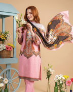 Unstitched 3 Piece Printed Lawn