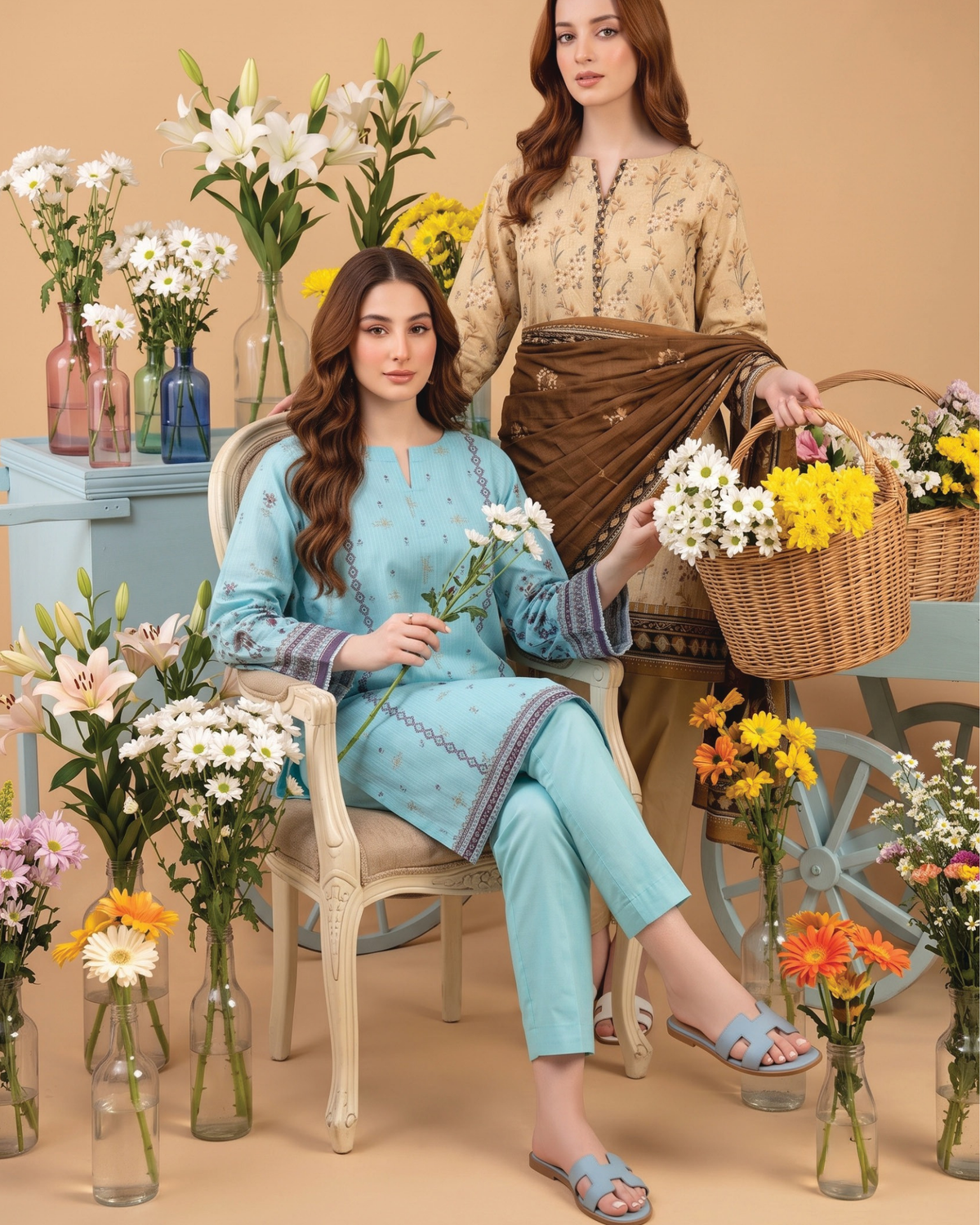 Unstitched 3 Piece Printed Lawn