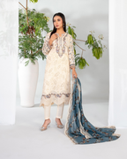 Teyana 3-Piece Embroidered Lawn by Tawakkal (D-3084)