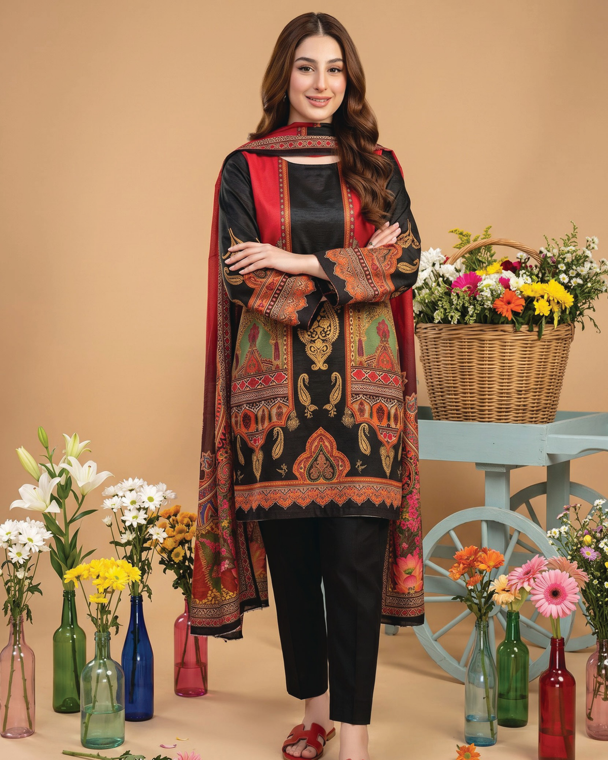 Unstitched 3 Piece Printed Lawn