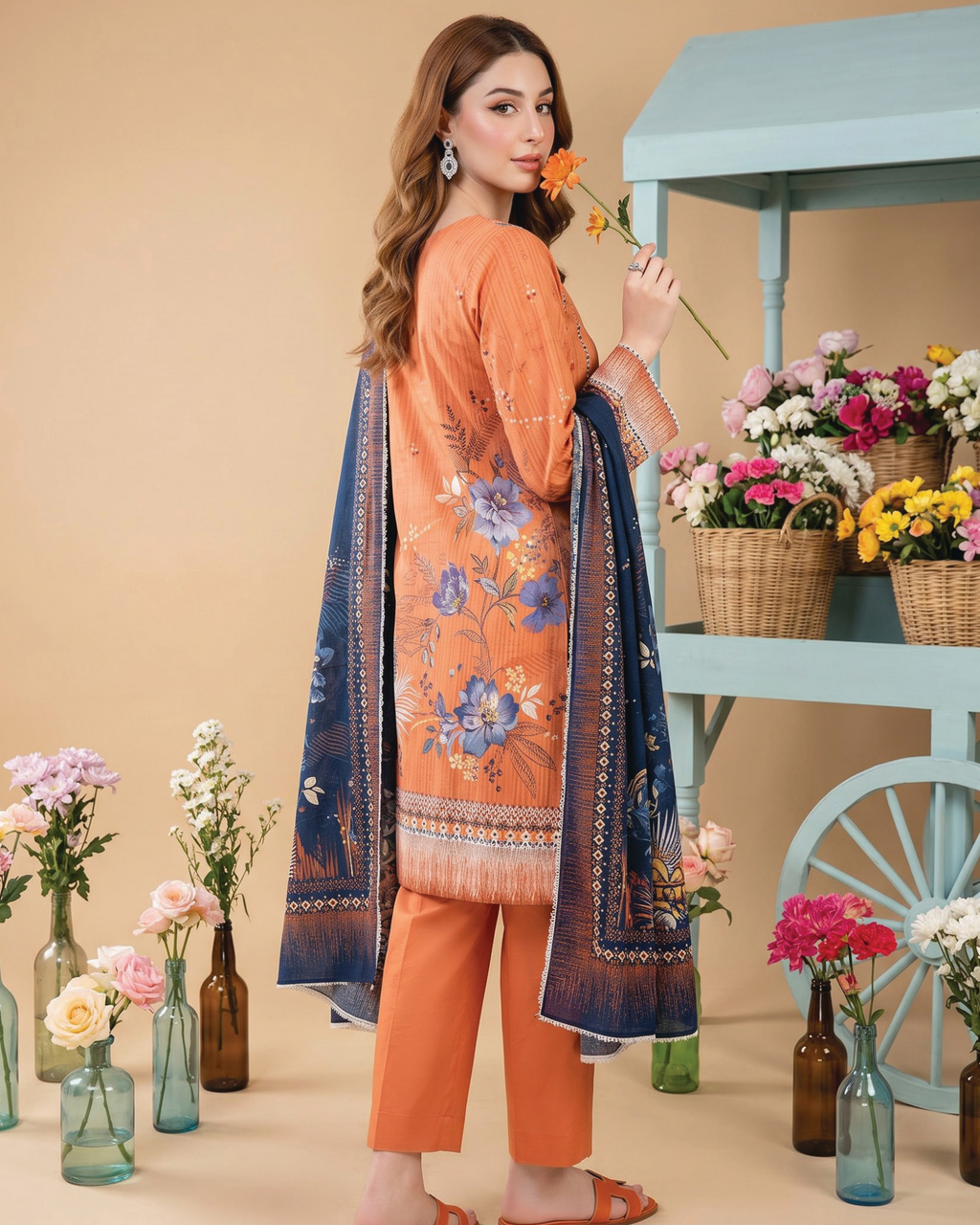 Unstitched 3 Piece Printed Lawn