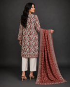 3-Piece Printed Lawn Suit by Safina (D-08b)