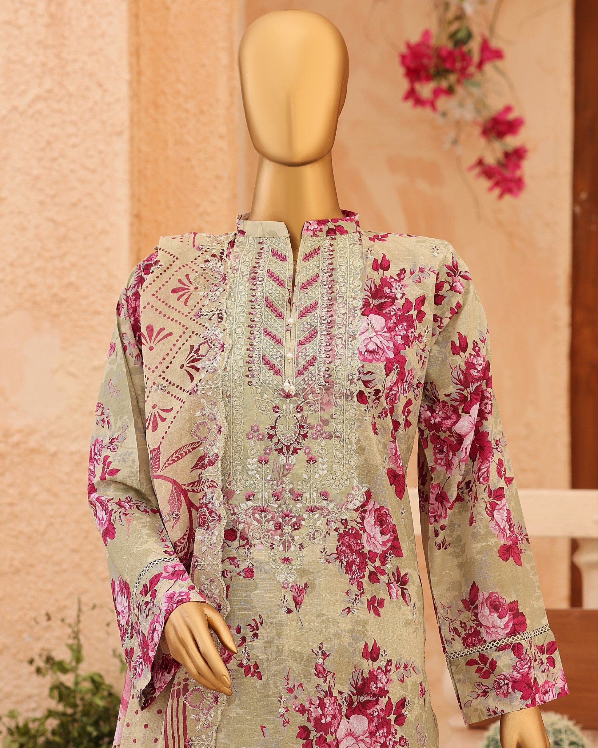 Casca 3-Piece Embroidered Lawn by Dr. Haris (CAS-008)