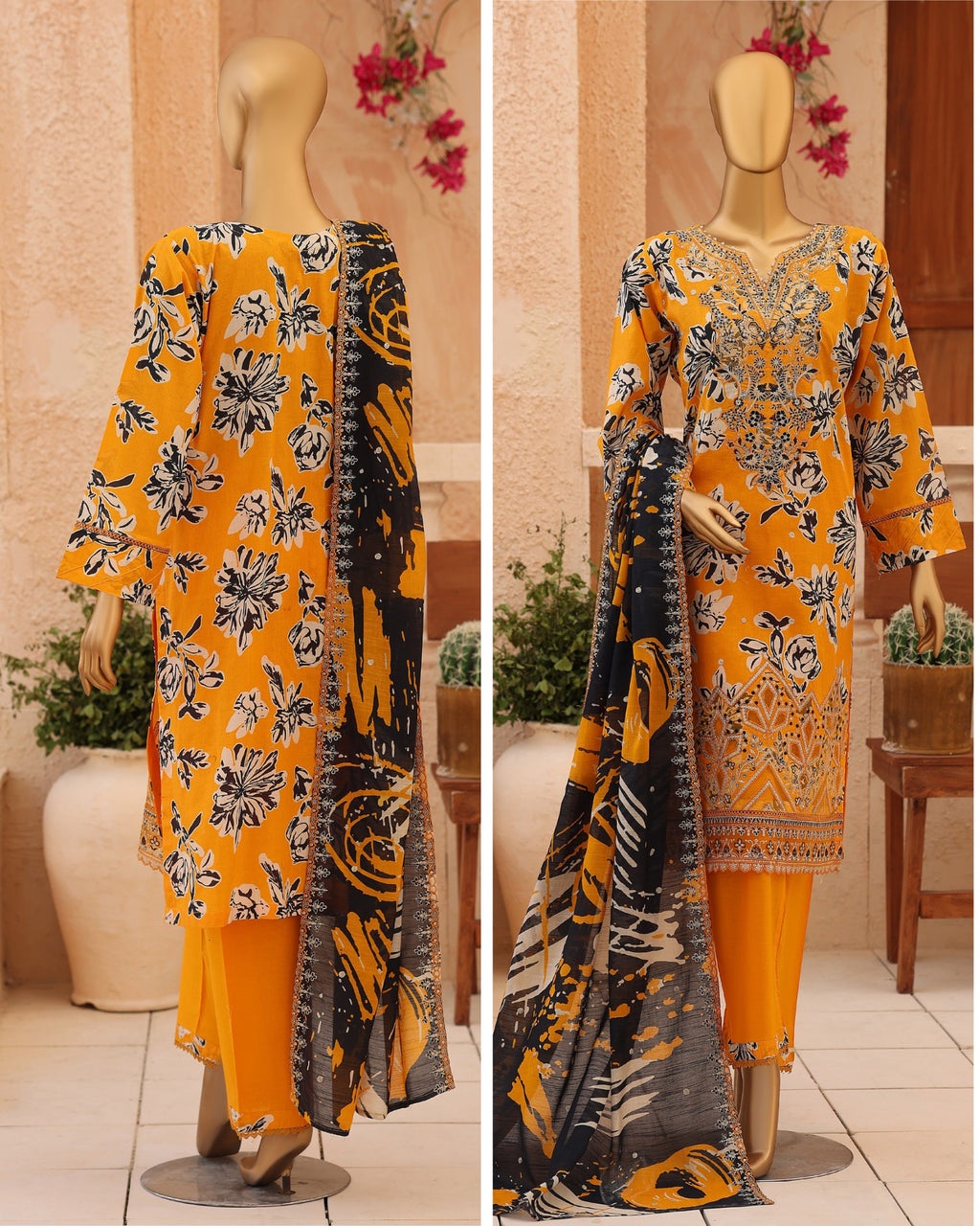 Casca 3-Piece Embroidered Lawn by Dr. Haris (CAS-007)