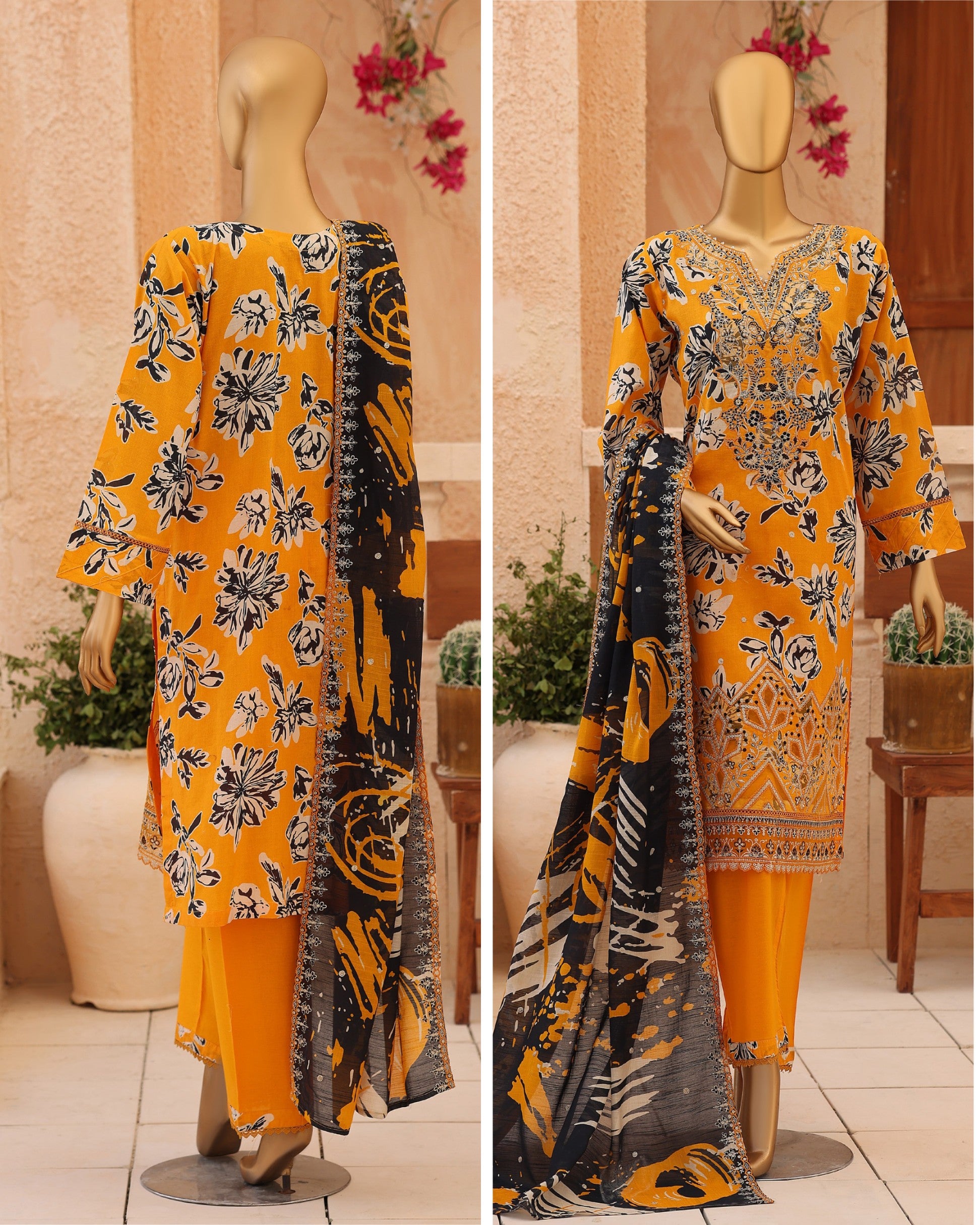 Casca 3-Piece Embroidered Lawn by Dr. Haris (CAS-007)