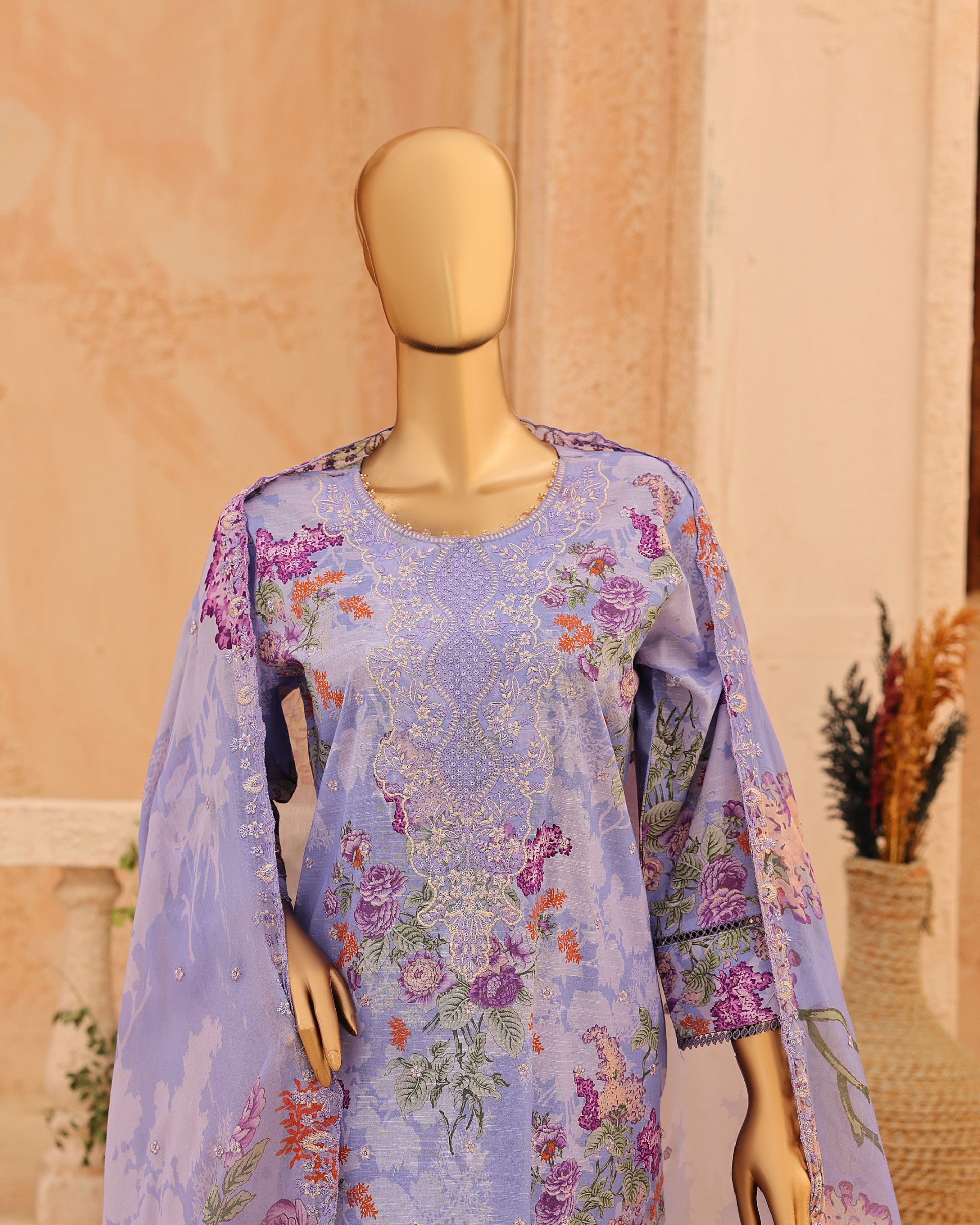 Casca 3-Piece Embroidered Lawn by Dr. Haris (CAS-006)