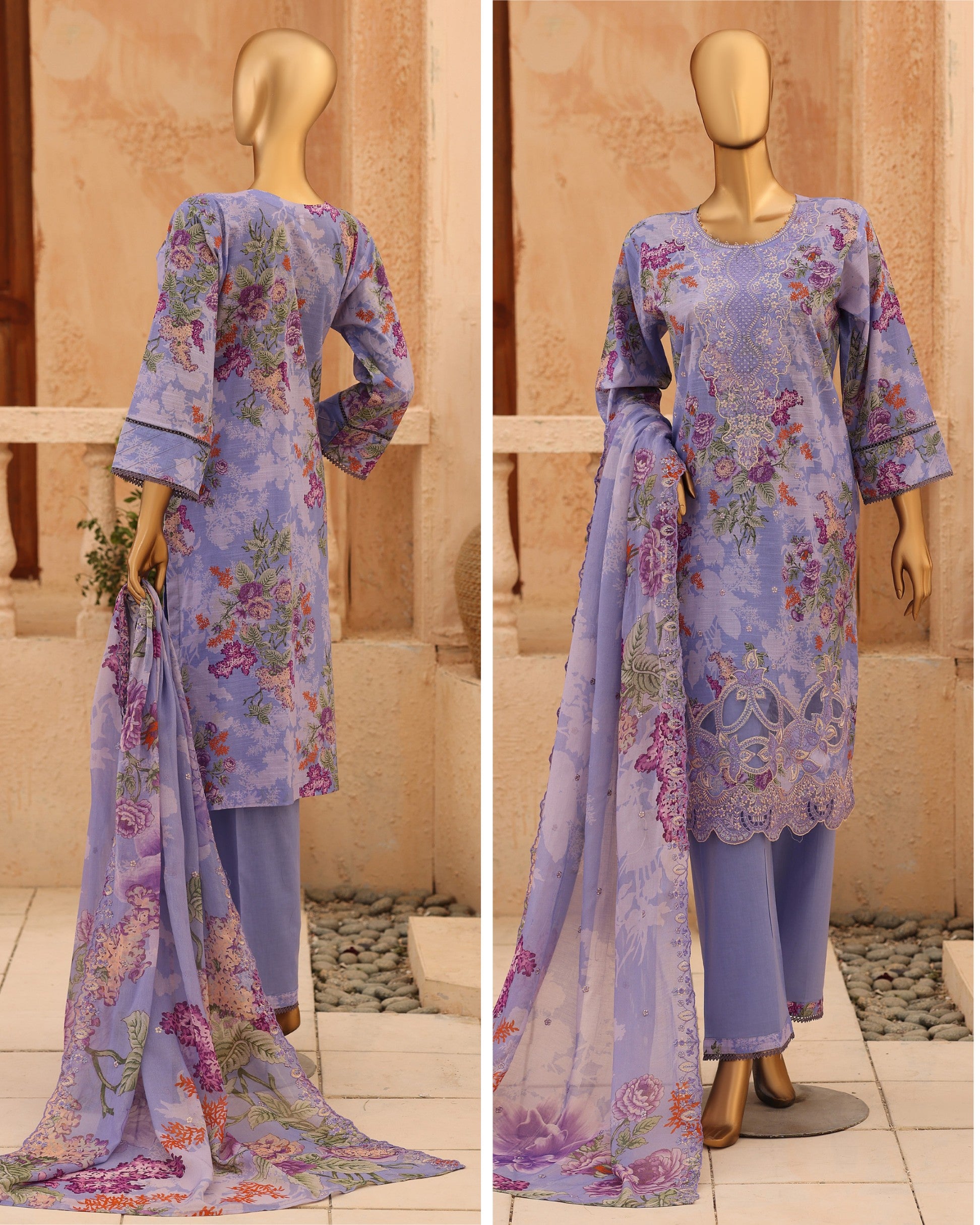 Casca 3-Piece Embroidered Lawn by Dr. Haris (CAS-006)