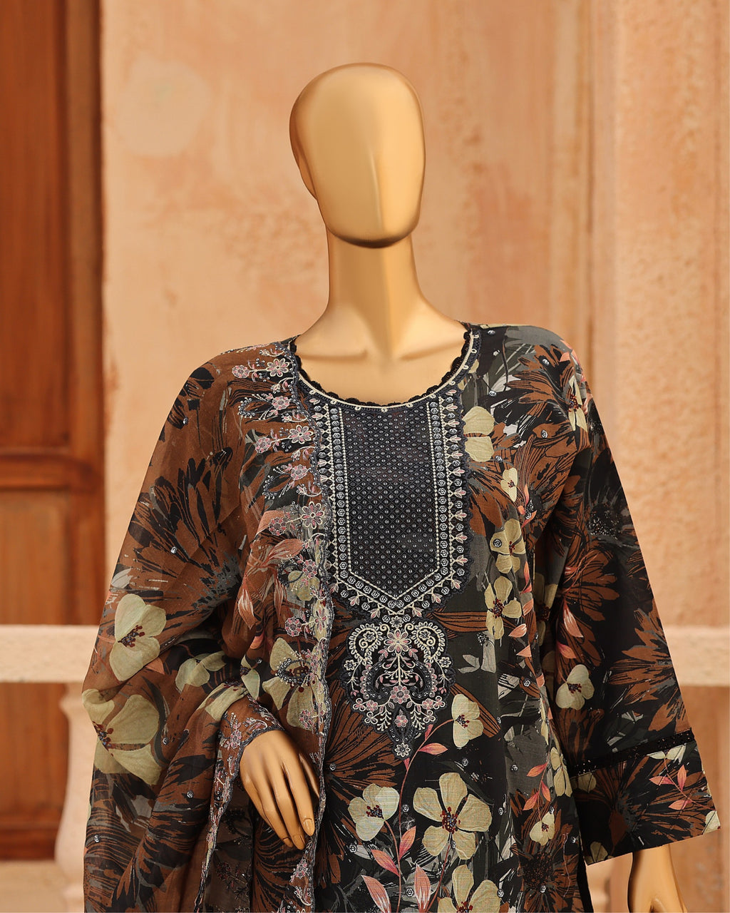 Casca 3-Piece Embroidered Lawn by Dr. Haris (CAS-005)