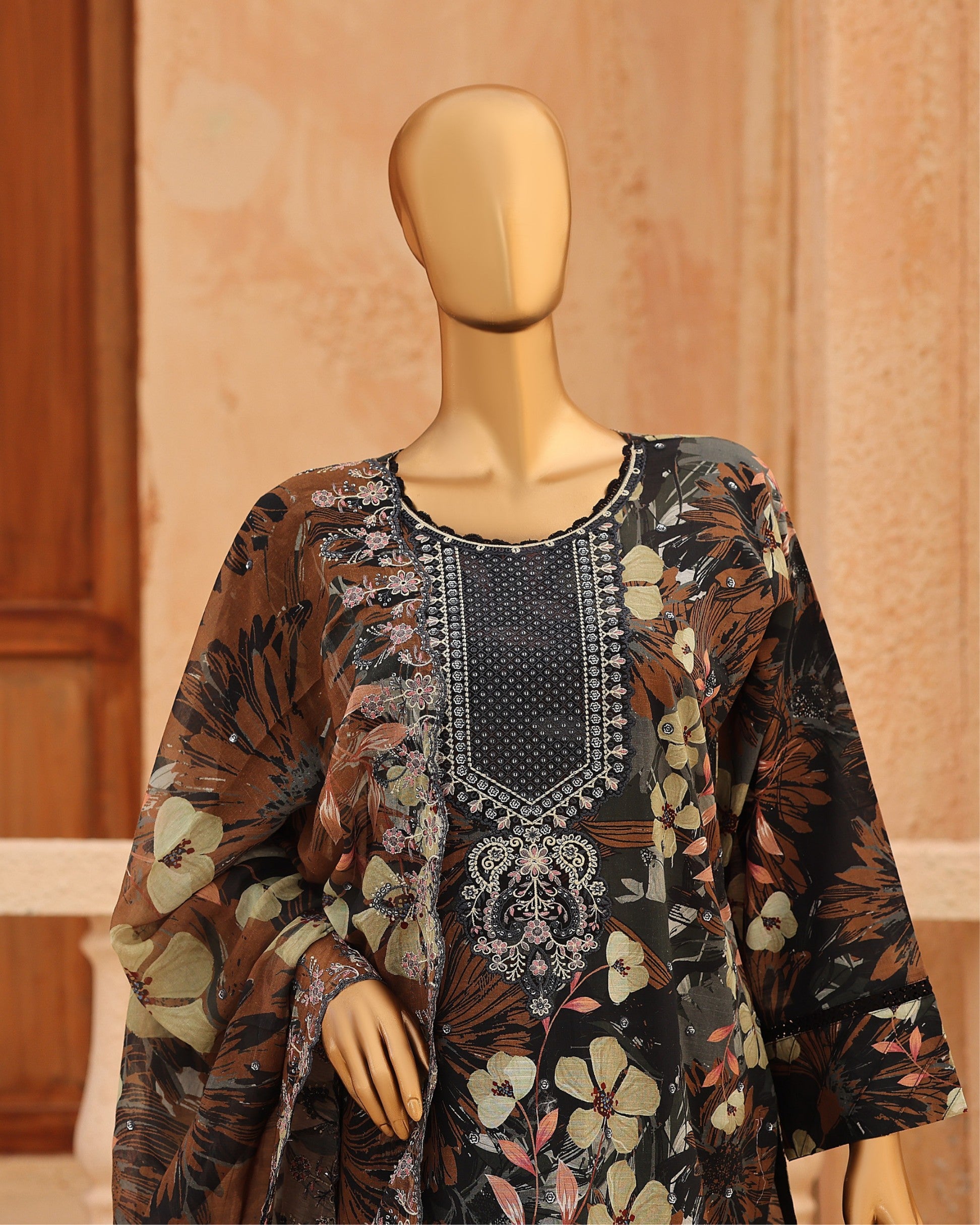 Casca 3-Piece Embroidered Lawn by Dr. Haris (CAS-005)