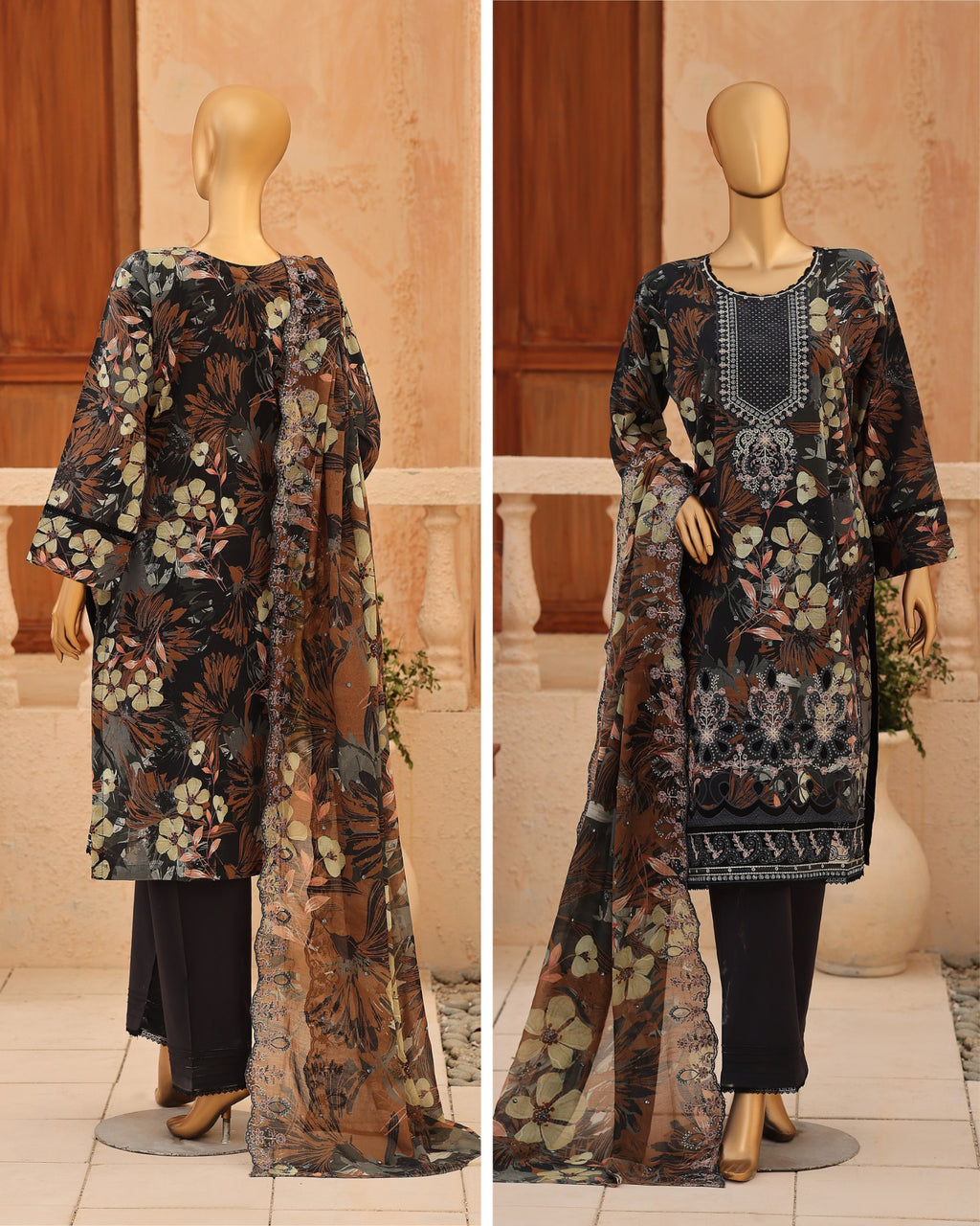 Casca 3-Piece Embroidered Lawn by Dr. Haris (CAS-005)