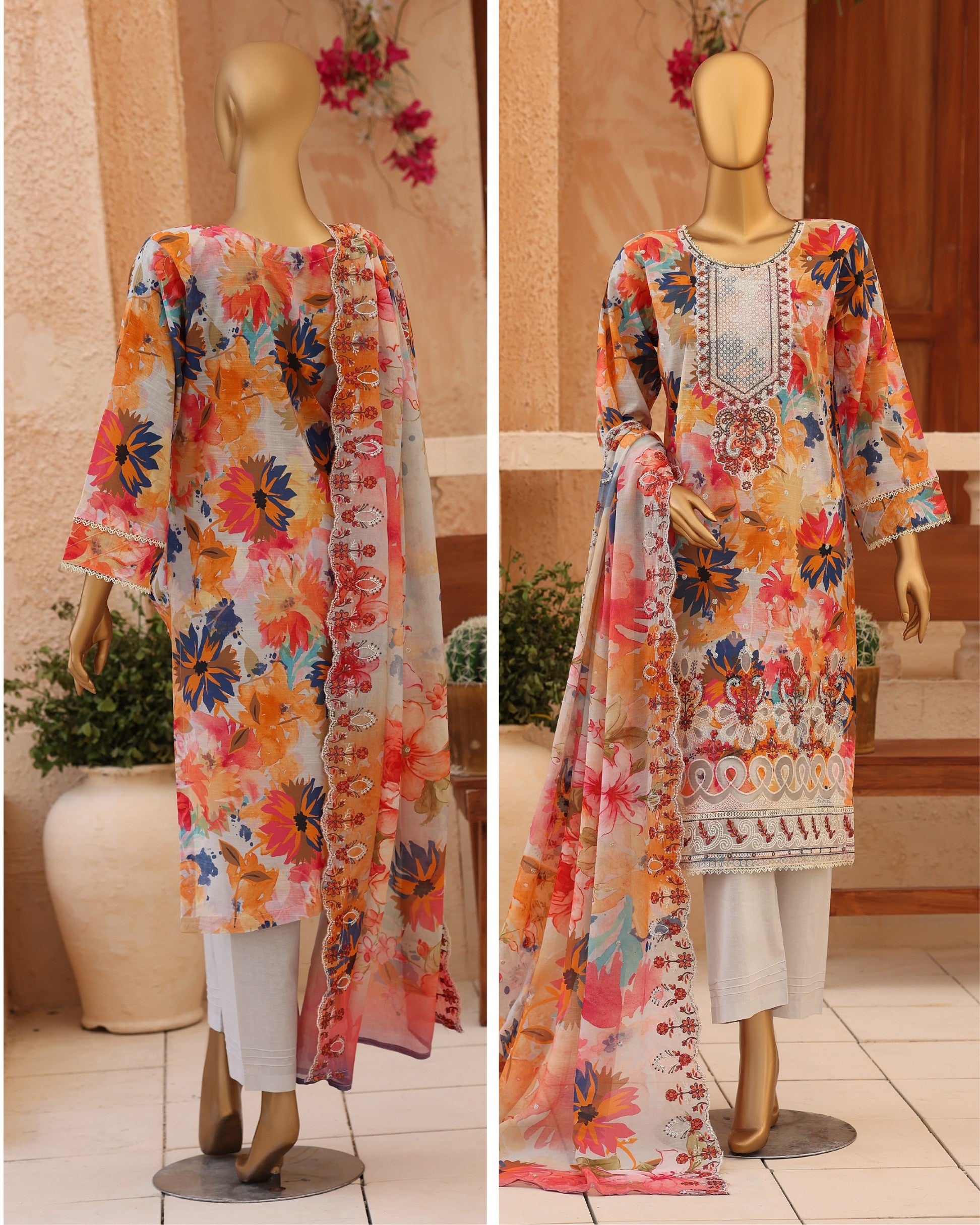 Casca 3-Piece Embroidered Lawn by Dr. Haris (CAS-004)