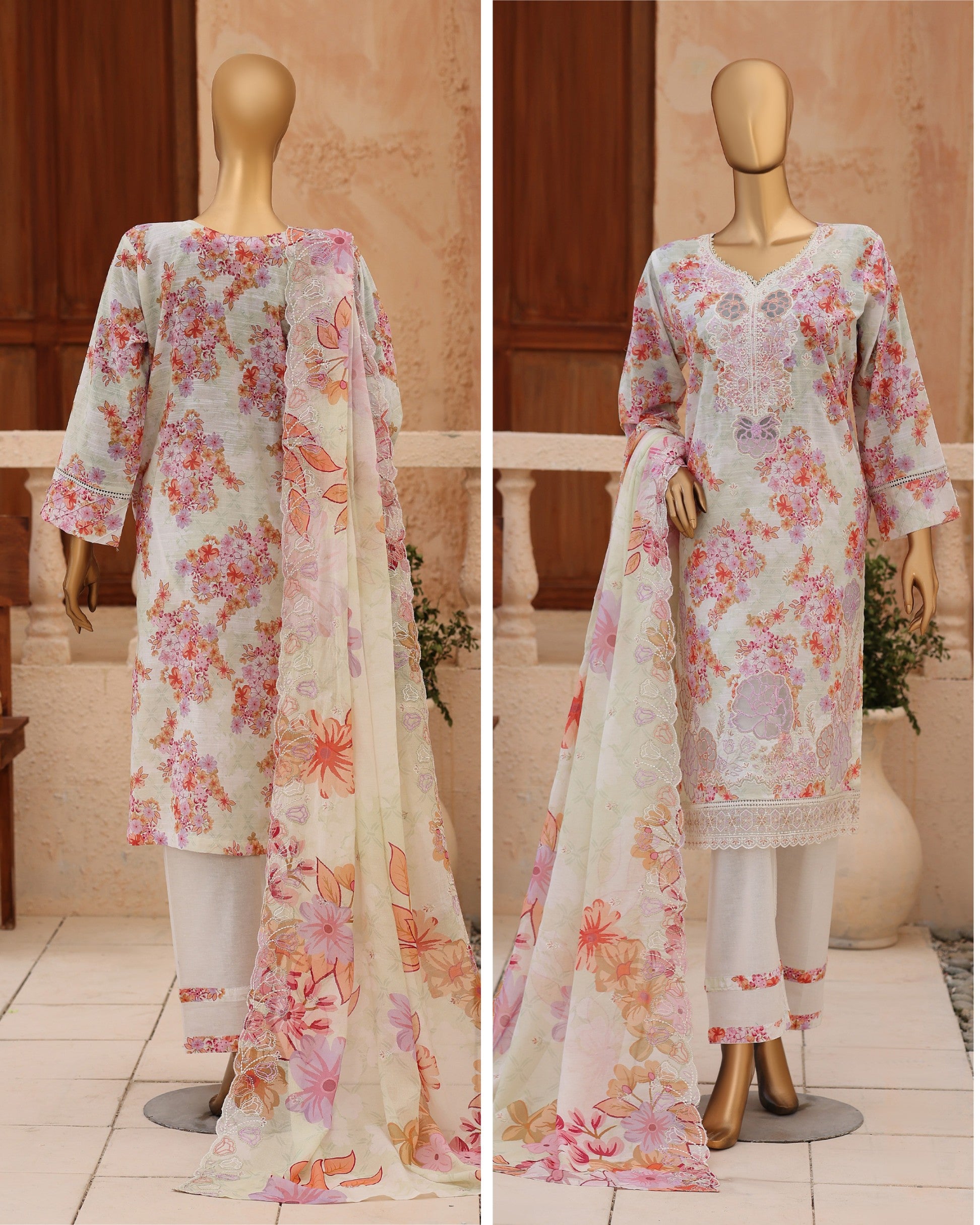 Casca 3-Piece Embroidered Lawn by Dr. Haris (CAS-003)