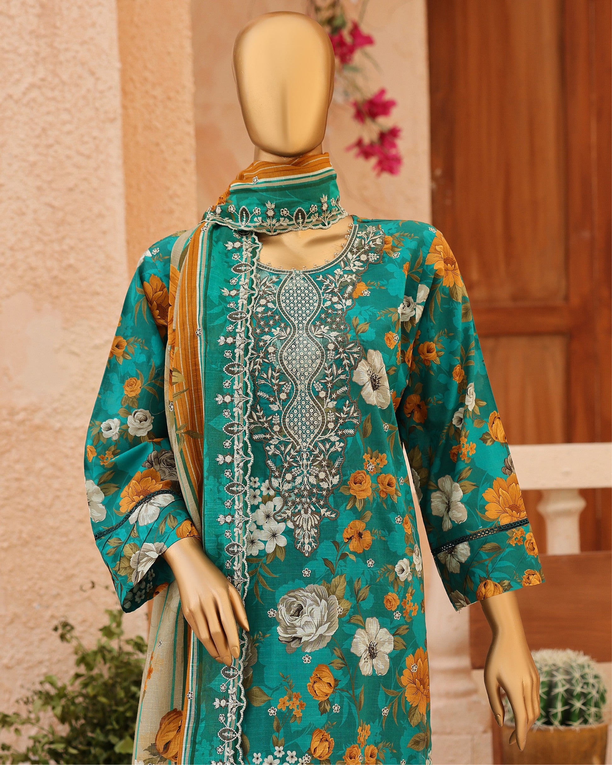 Casca 3-Piece Embroidered Lawn by Dr. Haris (CAS-002)