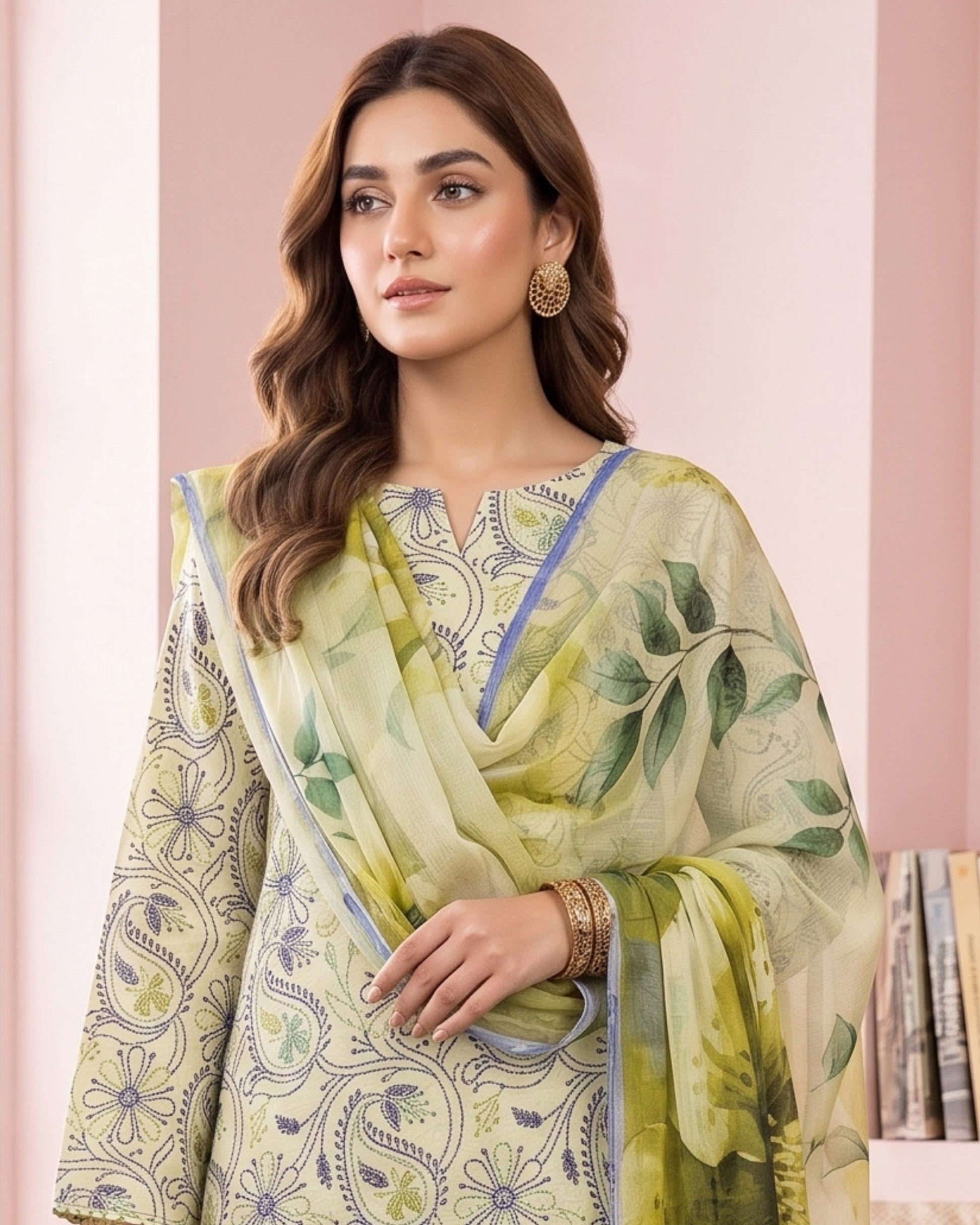 Dr Print 3-Piece Printed Lawn by Dr. Haris (V15-001)