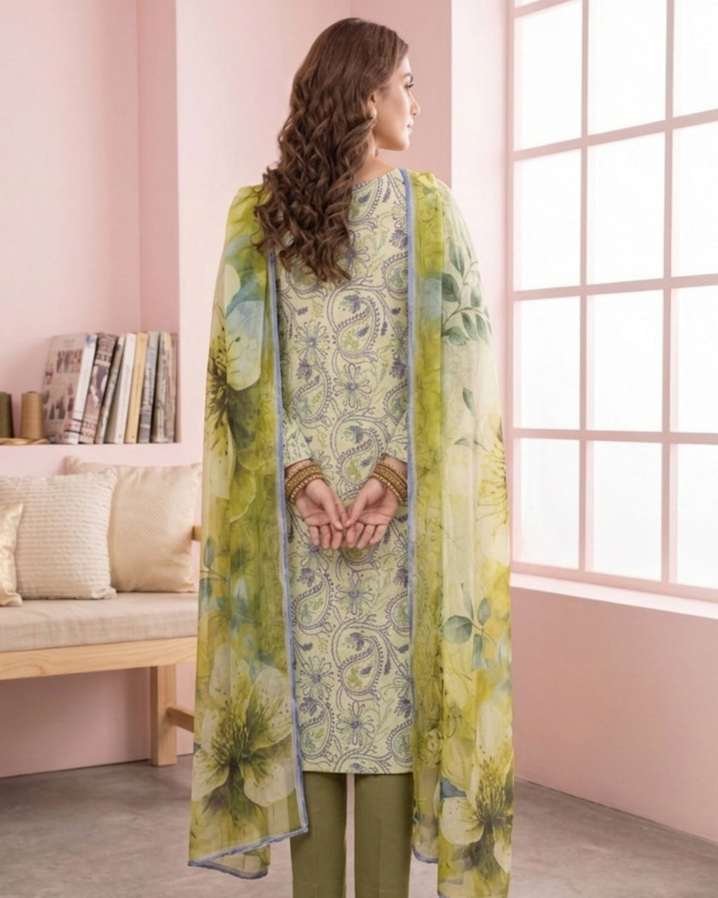 Dr Print 3-Piece Printed Lawn by Dr. Haris (V15-001)