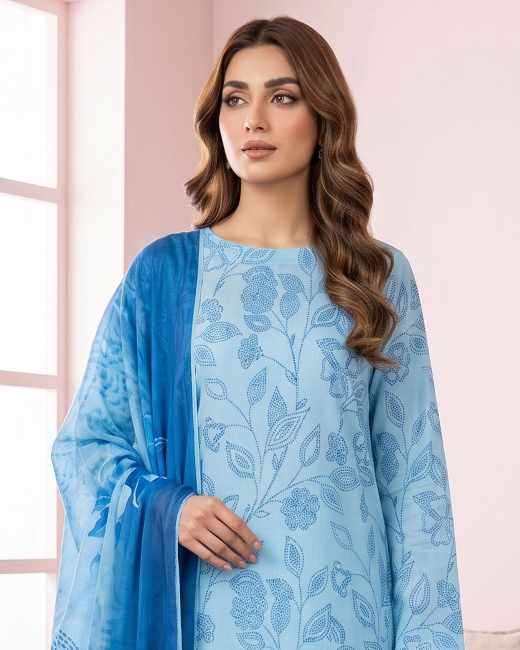 Dr Print 3-Piece Printed Lawn by Dr. Haris (V15-003)