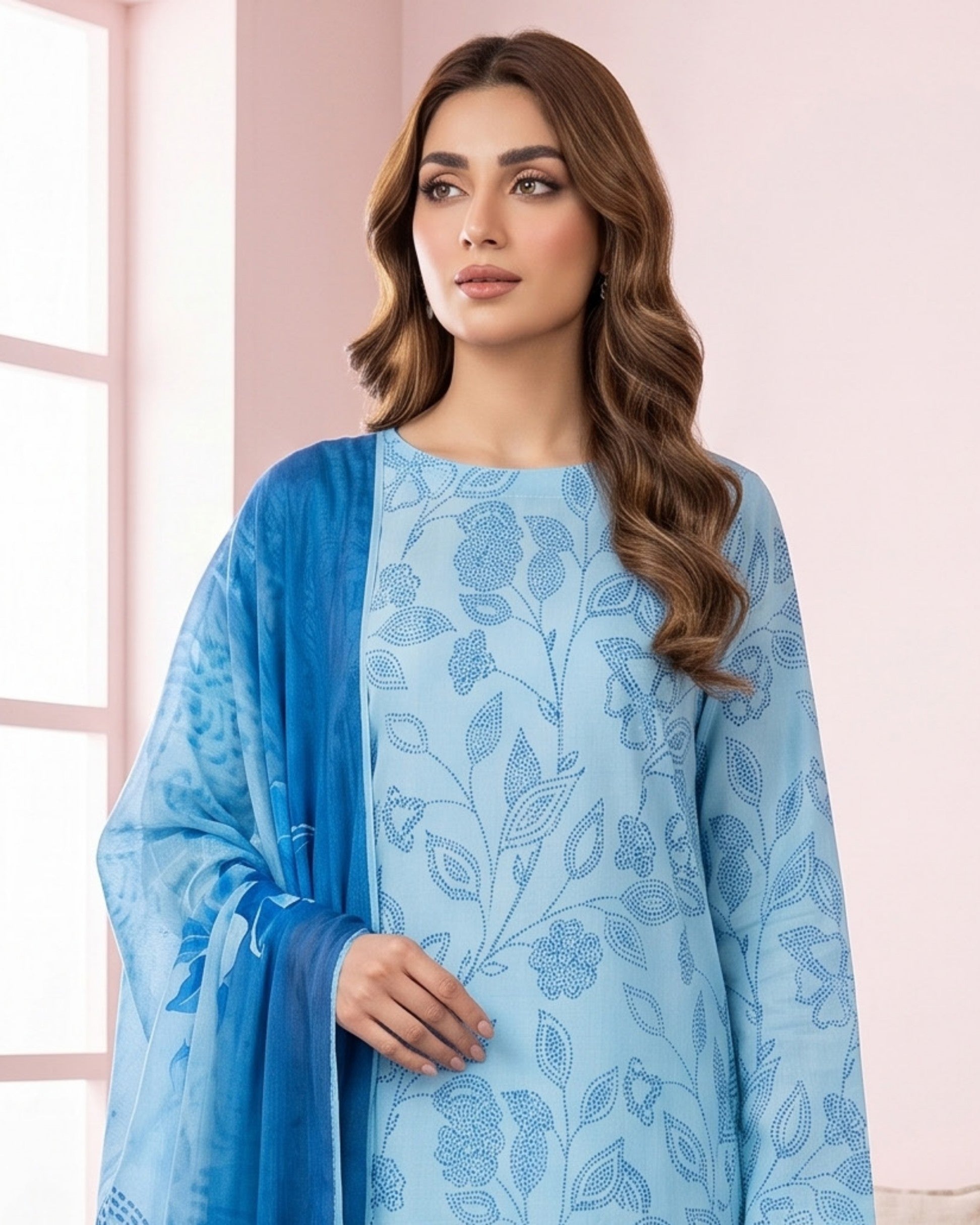 Dr Print 3-Piece Printed Lawn by Dr. Haris (V15-003)