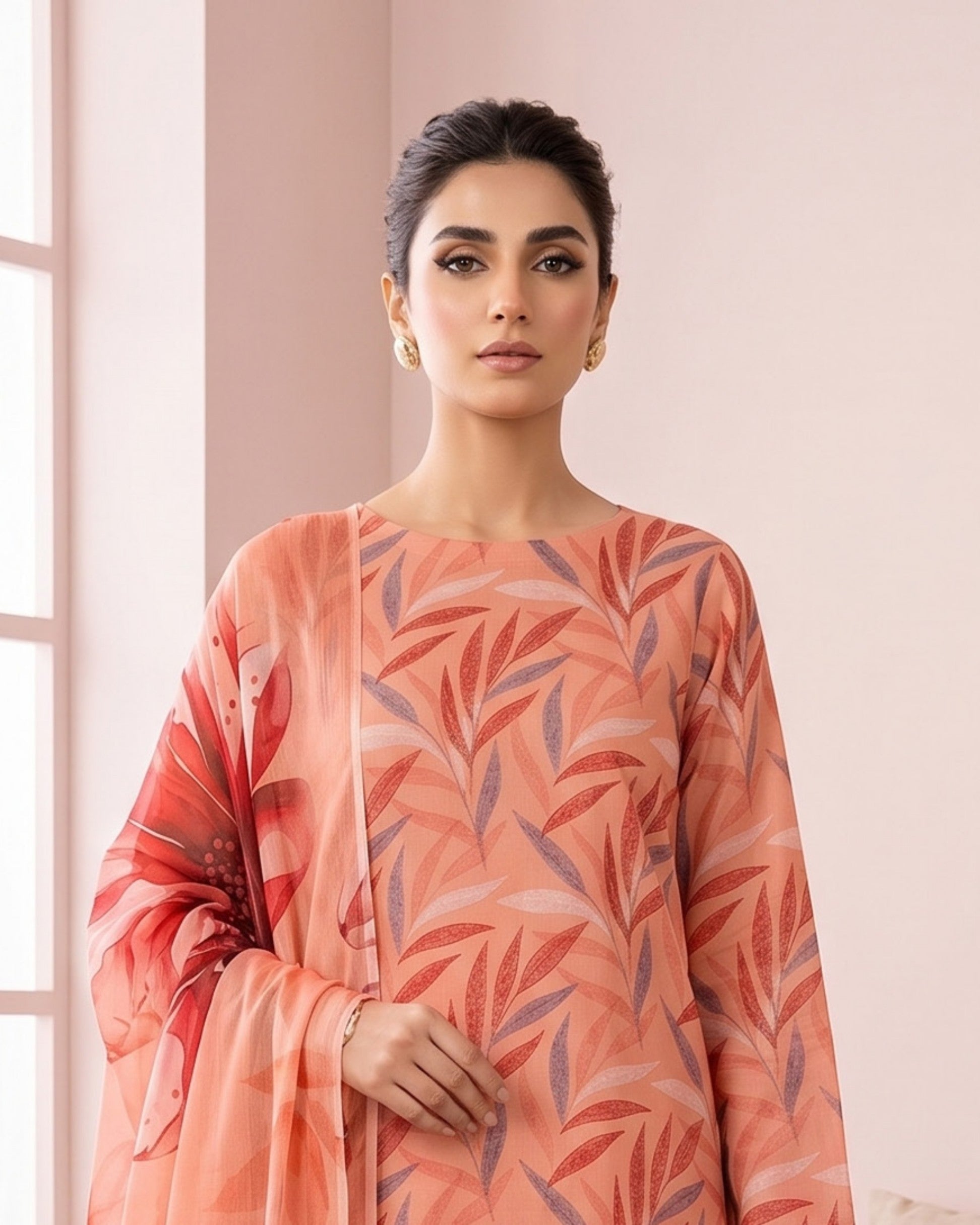 Dr Print 3-Piece Printed Lawn by Dr. Haris (V15-007)