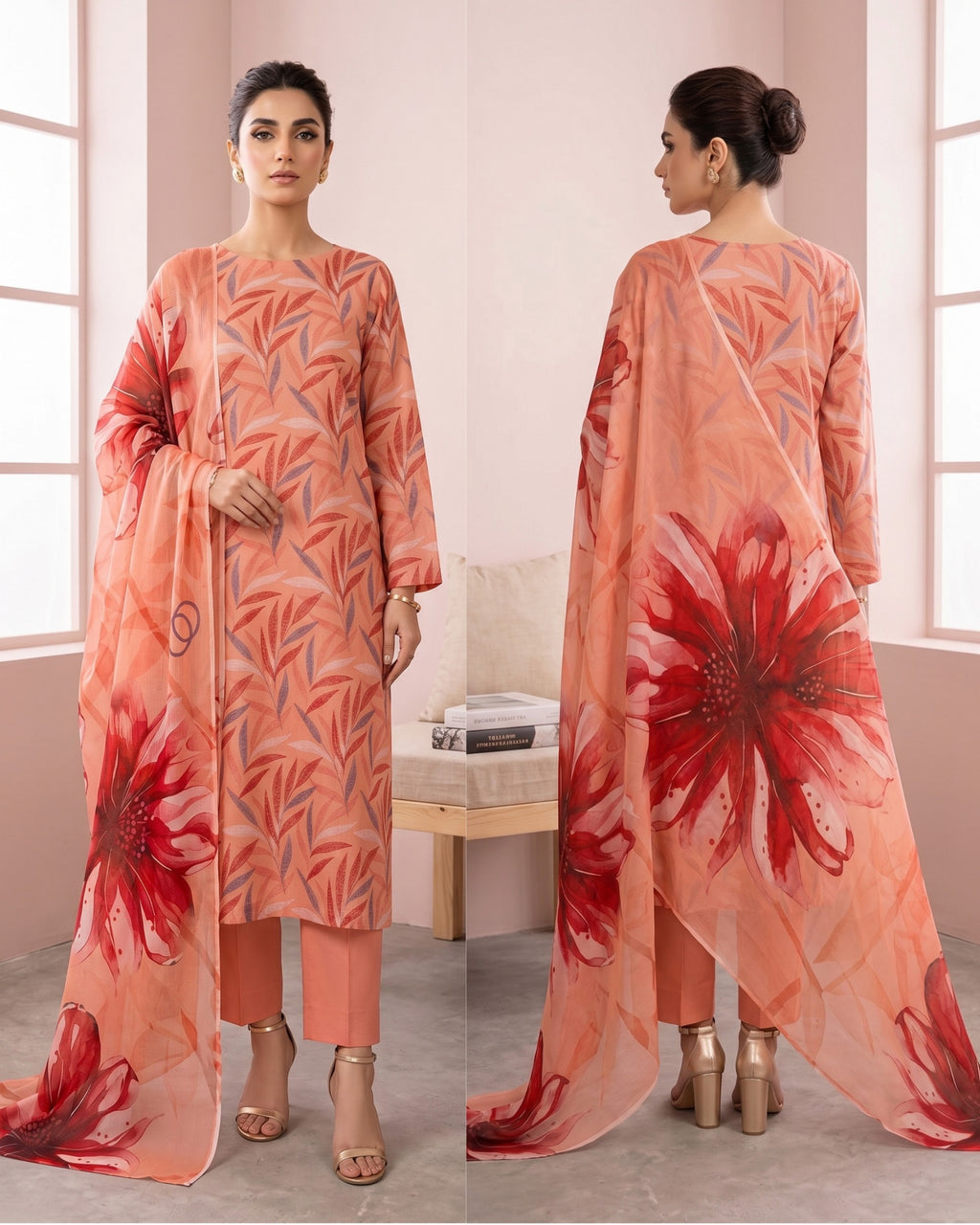Dr Print 3-Piece Printed Lawn by Dr. Haris (V15-007)