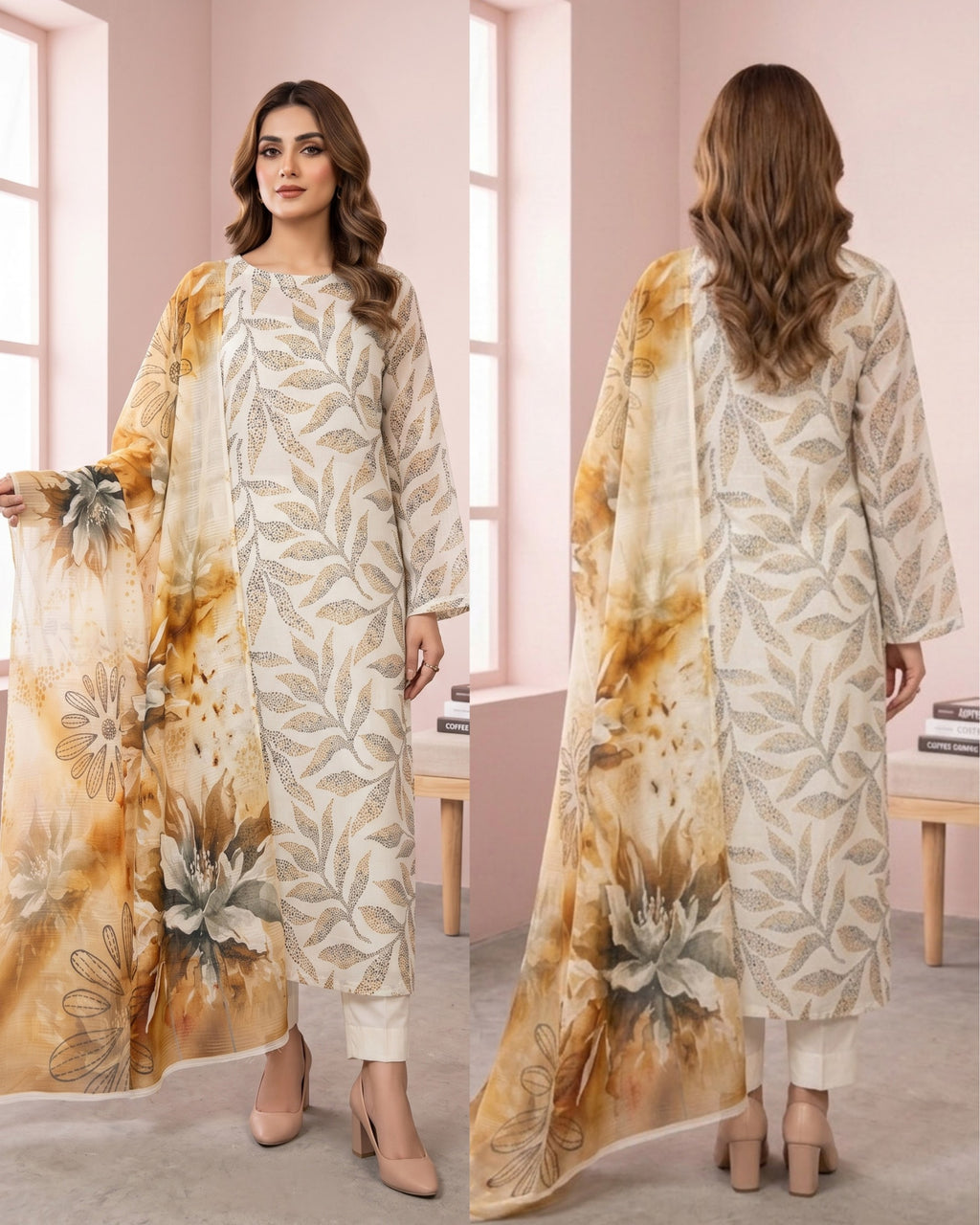 Dr Print 3-Piece Printed Lawn by Dr. Haris (V15-008)