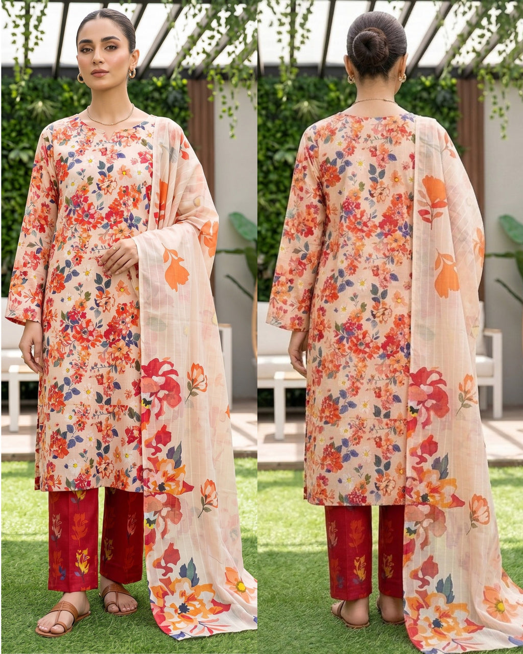 Dr Print 3-Piece Printed Lawn by Dr. Haris (V19-001)