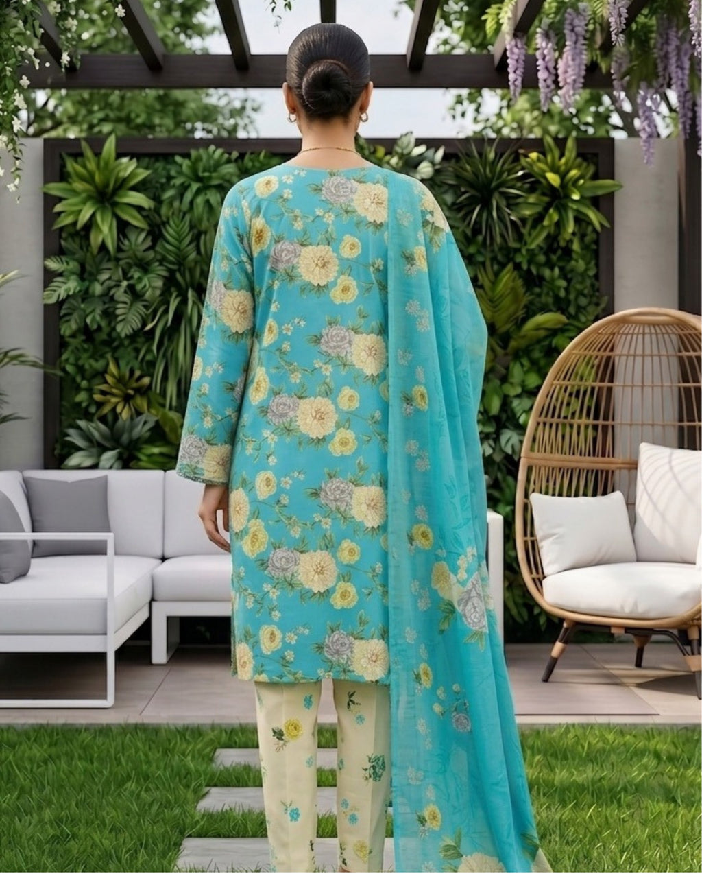 Dr Print 3-Piece Printed Lawn by Dr. Haris (V19-002)