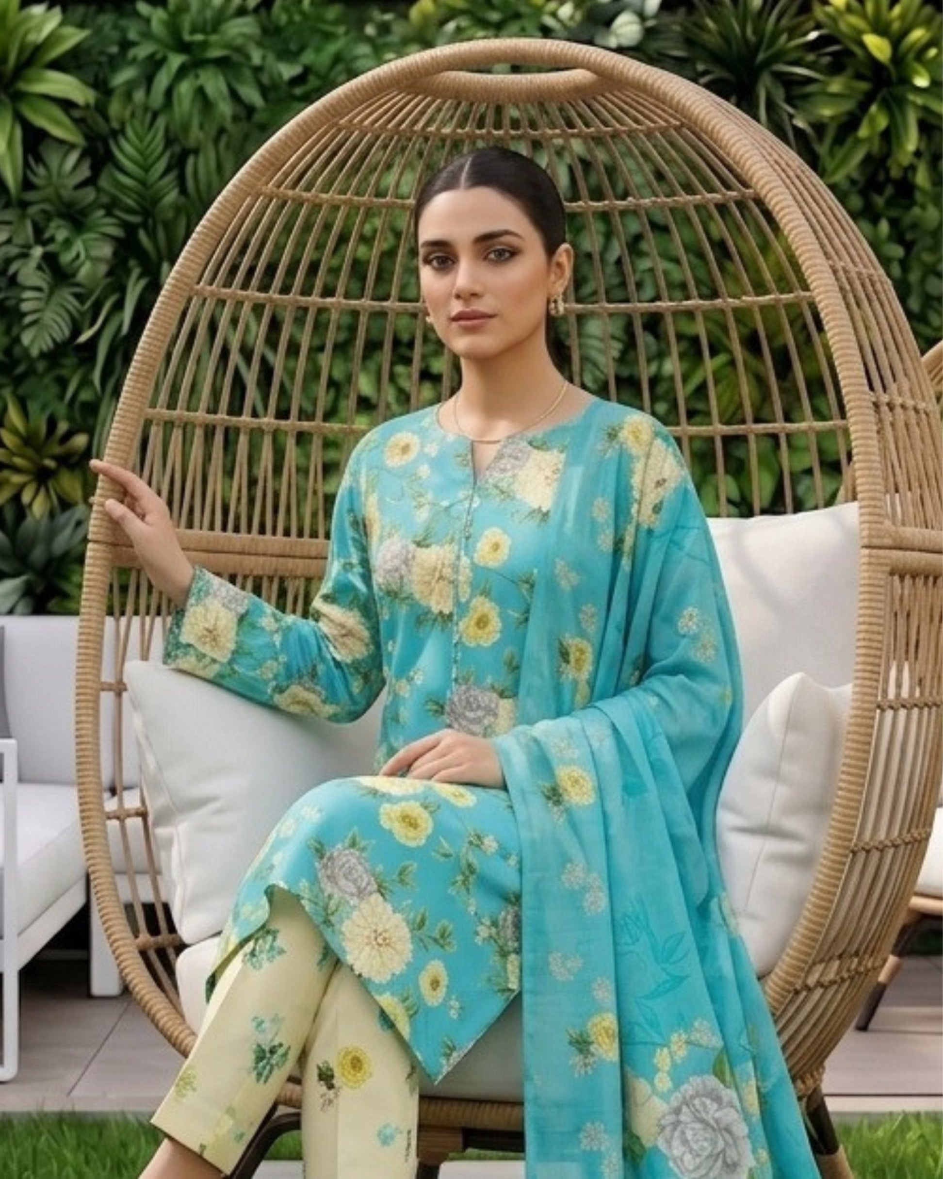 Dr Print 3-Piece Printed Lawn by Dr. Haris (V19-002)