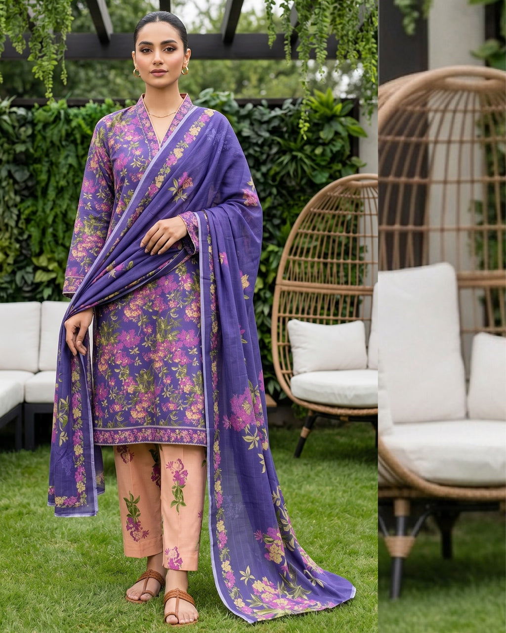 Dr Print 3-Piece Printed Lawn by Dr. Haris (V19-004)