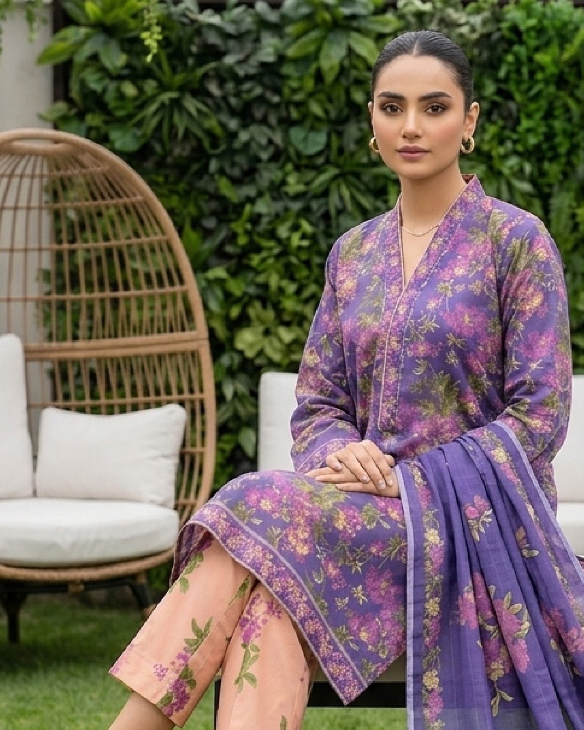 Dr Print 3-Piece Printed Lawn by Dr. Haris (V19-004)