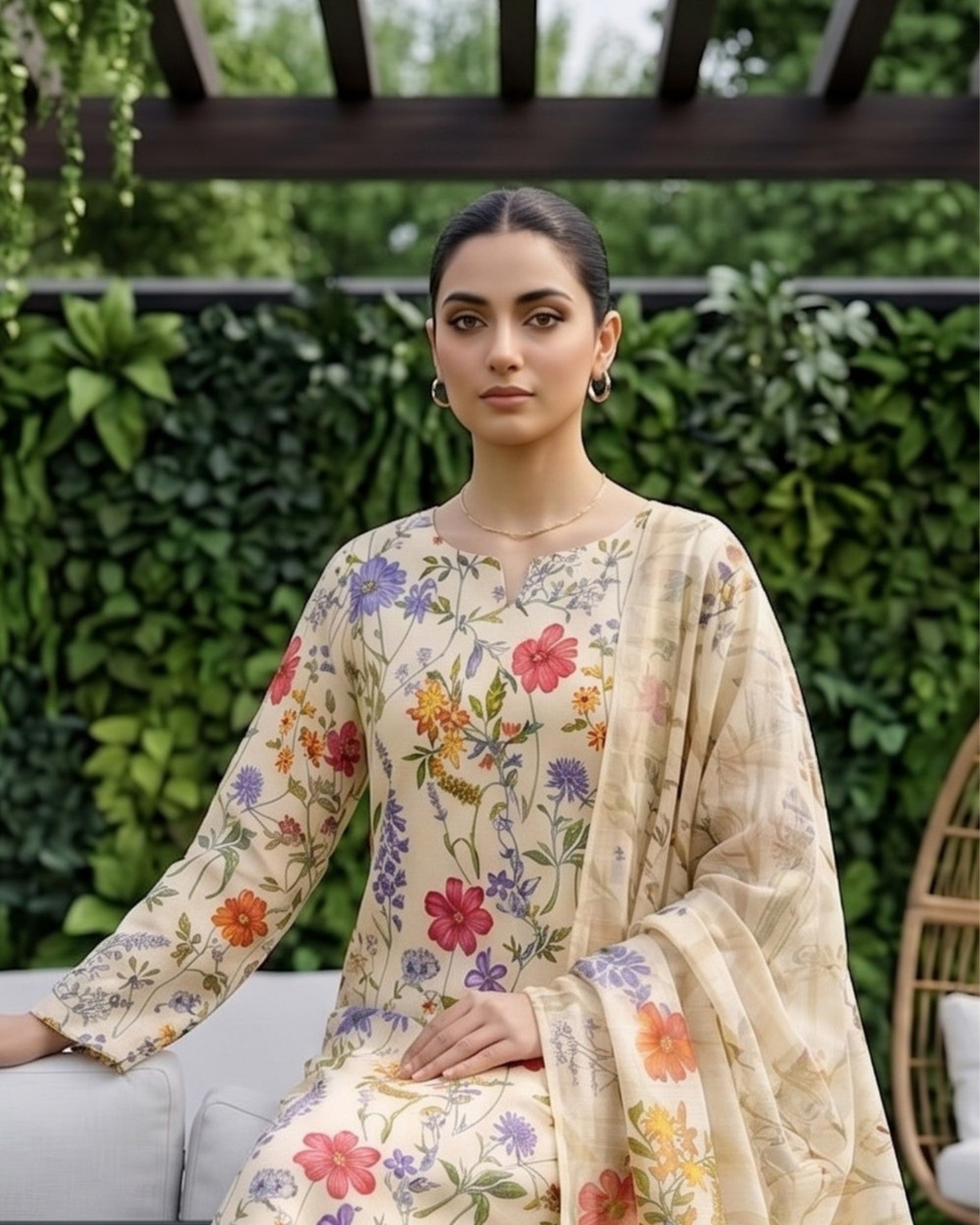 Dr Print 3-Piece Printed Lawn by Dr. Haris (V19-008)