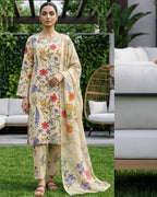 Dr Print 3-Piece Printed Lawn by Dr. Haris (V19-008)