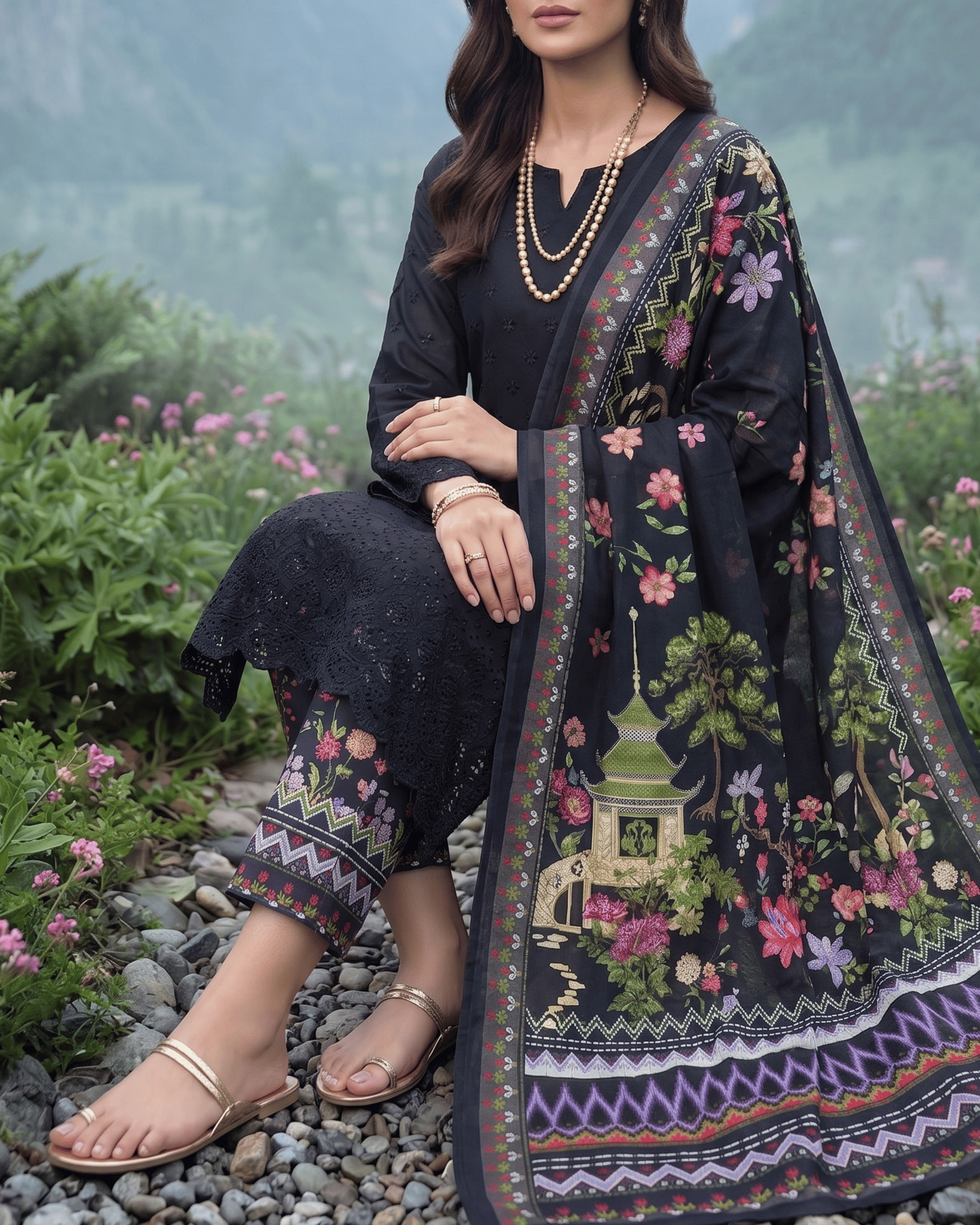 Esra 3-Piece Chickenkari Lawn by Dr. Haris (ESR-011)