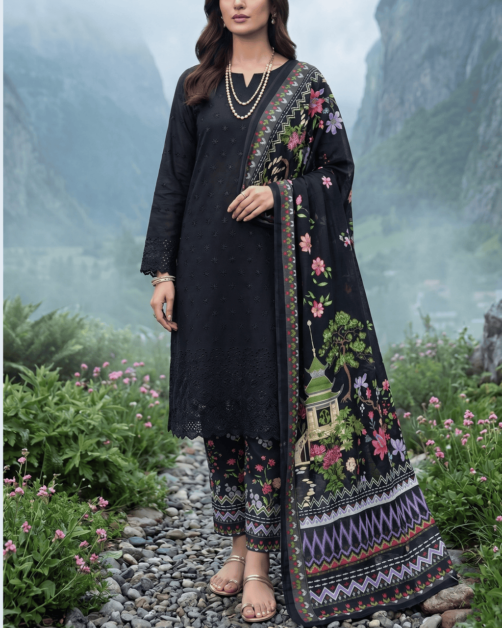 Esra 3-Piece Chickenkari Lawn by Dr. Haris (ESR-011)