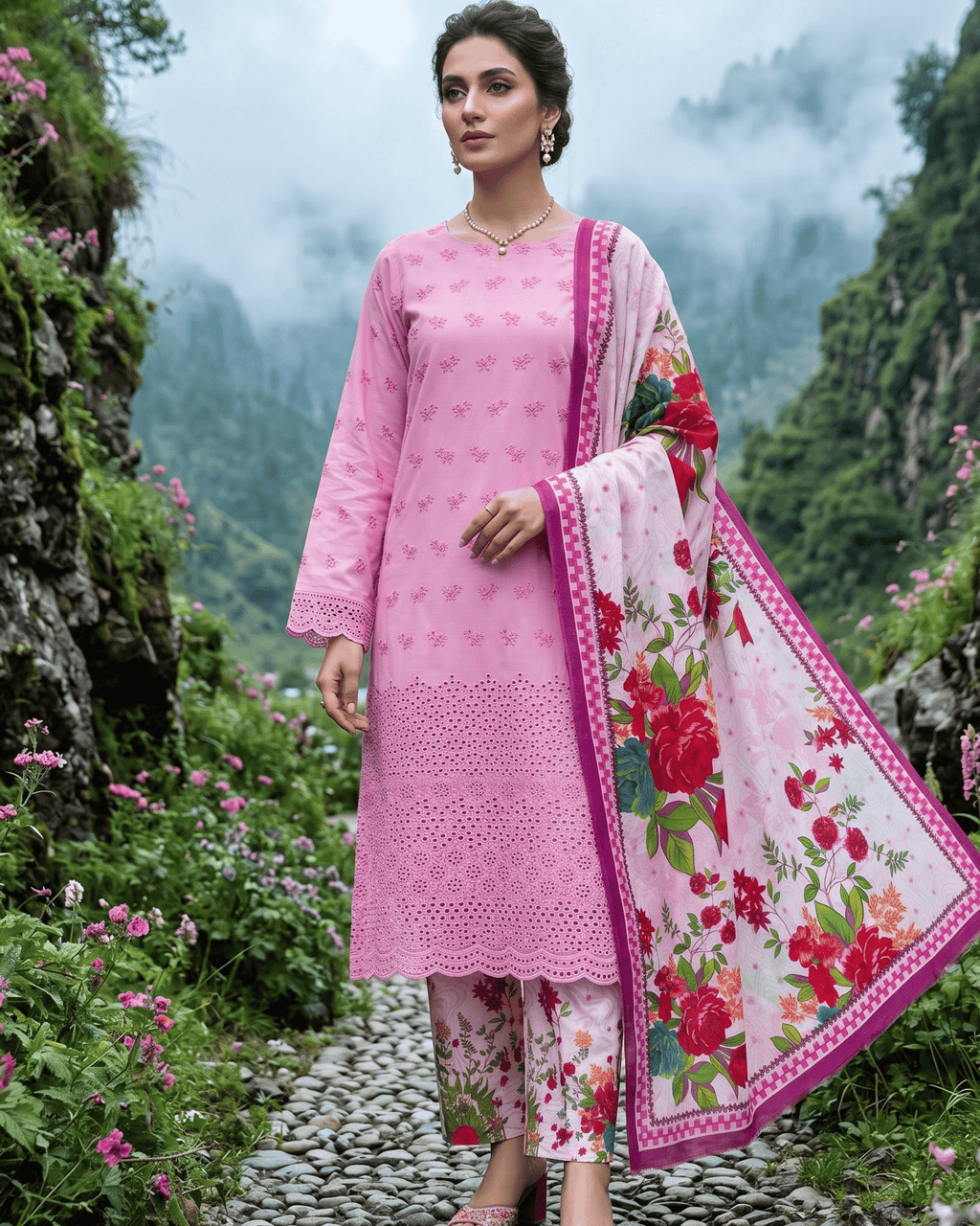 Esra 3-Piece Chickenkari Lawn by Dr. Haris (ESR-012)